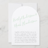 ネオミントミニマルタイポグラフィ結婚ズ 招待状 (正面)