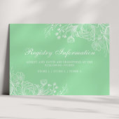 ネオミントモダンホワイトフローラレジストリ情報カード エンクロージャーカード