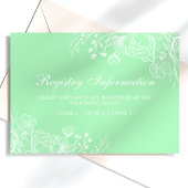 ネオミントモダンホワイトフローラレジストリ情報カード エンクロージャーカード