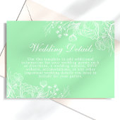 ネオミントモダンホワイトフローラ結婚ズカード エンクロージャーカード