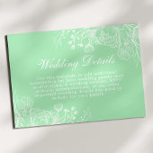 ネオミントモダンホワイトフローラ結婚ズカード エンクロージャーカード