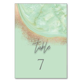 ネオミントロセゴールド大理石瑪瑙の書エレガント跡 テーブルナンバー