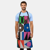 ネオモダニズムの絵柄抽象芸術g エプロン (着用した状態)
