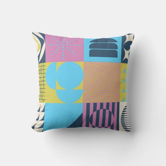 ネオモダニズムの絵柄抽象芸術g クッション (正面)