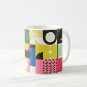 ネオモダニズムの絵柄抽象芸術g コーヒーマグカップ (正面右)
