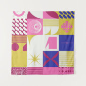 ネオモダニズムの絵柄抽象芸術g タペストリー (正面(横))