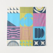 ネオモダニズムの絵柄抽象芸術g タペストリー (正面(横))