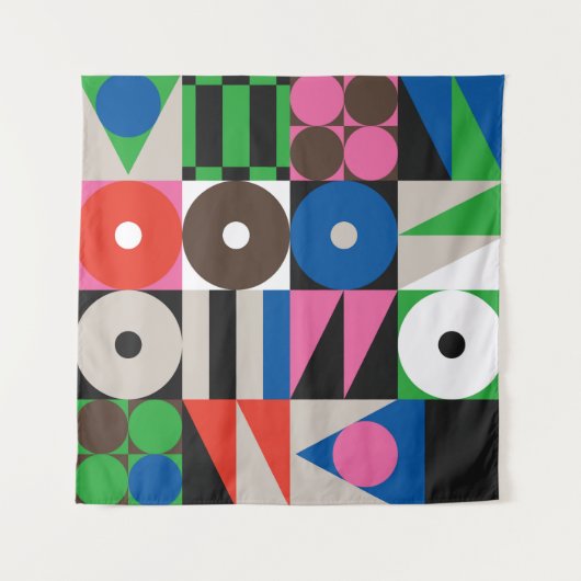 ネオモダニズムの絵柄抽象芸術g タペストリー (正面)