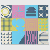 ネオモダニズムの絵柄抽象芸術g ラッピングペーパー (フラット)