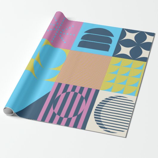 ネオモダニズムの絵柄抽象芸術g ラッピングペーパー (アンロールド)