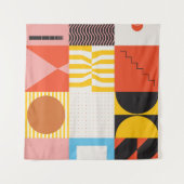 ネオモダニズムの絵柄 – 抽象芸術v タペストリー (正面(横))