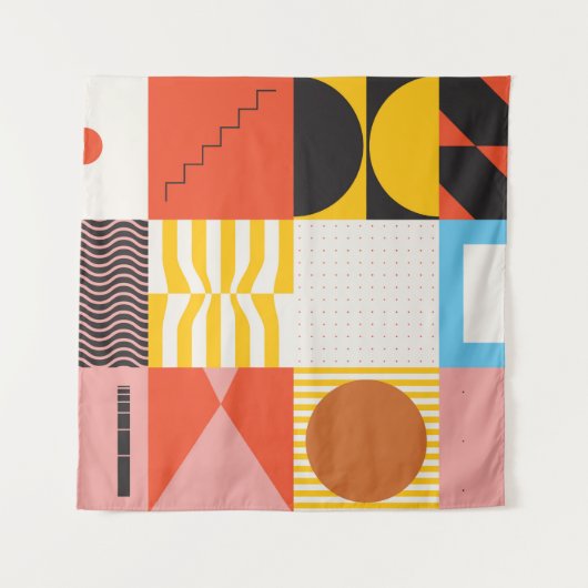 ネオモダニズムの絵柄 – 抽象芸術v タペストリー (正面)