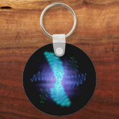 ネオモダンン白熱［赤熱］光を放つ音波 キーホルダー (正面)