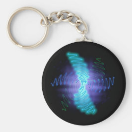 ネオモダンン白熱［赤熱］光を放つ音波 キーホルダー