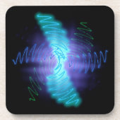 ネオモダンン白熱［赤熱］光を放つ音波 コースター (正面)