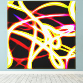 ネオユニーク白熱［赤熱］光を放つン模様買今 キャンバスプリント (インサイチュ (ウッドフロア))