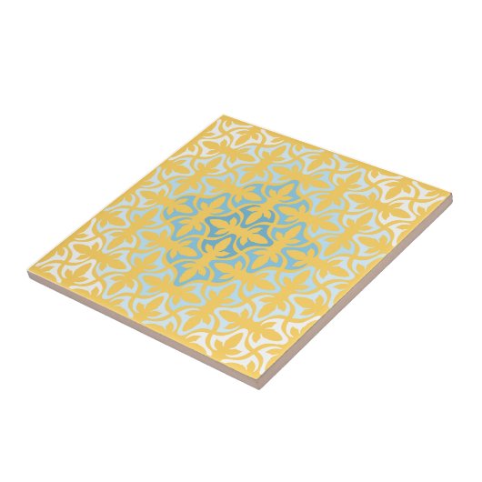 ネオレトロ金ゴールドフローラエスニックサヌールモチーフ タイル (側面)