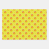 ネオンお洒落幽霊、キャンディーコーン、ウィッチ、ハロウィーン ラッピングペーパーシート (正面2)