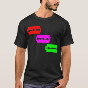 ネオンかみそりの刃(、緑赤い、ピンク) Tシャツ
