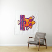 ネオンかわいいスター – 「曇り日でも輝く」 タペストリー (インサイチュ(横))