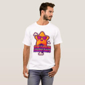 ネオンかわいいスター – 「曇り日でも輝く」 Tシャツ (正面フル)
