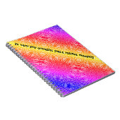 ネオンかわいらしムーンサンレインボーコズミックカラフル ノートブック (右側)