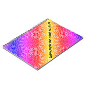 ネオンかわいらしムーンサンレインボーコズミックカラフル ノートブック (左側)