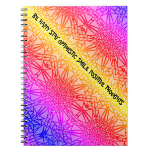 ネオンかわいらしムーンサンレインボーコズミックカラフル ノートブック