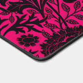 ネオンかわいらしヴィンテージ黒花柄 デスクマット (コーナー)