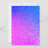 ネオンが光るダークな誕生日パーティーの招待状 招待状 (裏面)