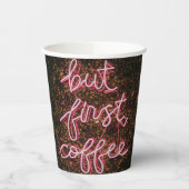 ネオンが最初のコーヒー紙カップ 紙コップ (左)