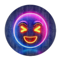 ネオンが笑う絵文字の喜び