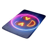 ネオンが笑う絵文字の喜び バスマット (アングル)