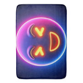 ネオンが笑う絵文字の喜び バスマット (正面縦)