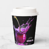 ネオンさくらんぼ パーソナライズされた 紙コップ (裏面)