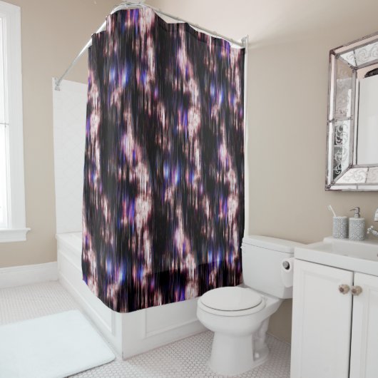 ネオンでブラシで木材を？ シャワーカーテン (インサイチュ)