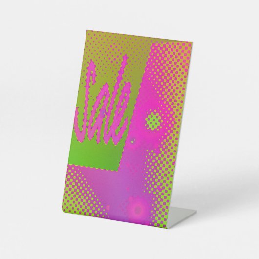 ネオンで輝くはっきりした台座サイン 台座サイン (正面)