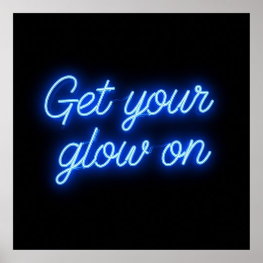 ネオンで輝く文字 ポスター (正面)