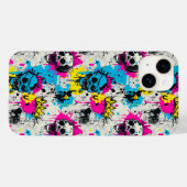 ネオンとアーバンのグラフィティグランジ模様 Case-Mate iPhoneケース (裏面 (横))