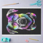 ネオンとヘッドホンのティッシュペーパー 薄葉紙 (クラフト)