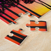 ネオンと夕日葉の入った黒い木 ジグソーパズル (側面)