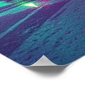 ネオンと煙の壁アートポスターのハイパーカー ポスター (角)