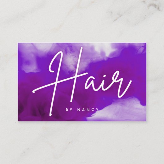 ネオンと紫の煙の髪 名刺 (正面)
