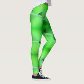ネオンと緑のライムシェード付き露パターン レギンス (右)