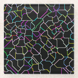 ネオンによって傾けられるタイルガラスのコースター ガラスコースター