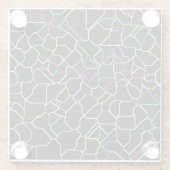 ネオンによって傾けられるタイルガラスのコースター ガラスコースター (裏面)