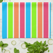 ネオンのおもしろいな足のプリントは縞で飾ります キッチンタオル (折り畳み)