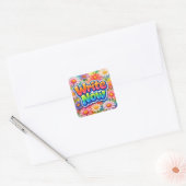 ネオンのひまわりガーデンとともに"今書きましょう" スクエアシール (封筒)