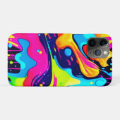ネオンのカオス 液状カラーの爆発 Case-Mate iPhoneケース (裏面(横))