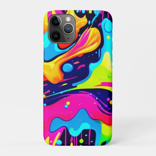 ネオンのカオス 液状カラーの爆発 Case-Mate iPhoneケース (裏)